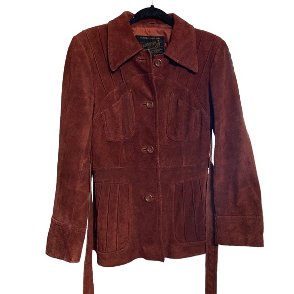 1970s Red/Burnt Orange Suede Jacket - Picture 2 of 8